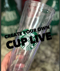 Epoxy overlay Create your own cup live. No