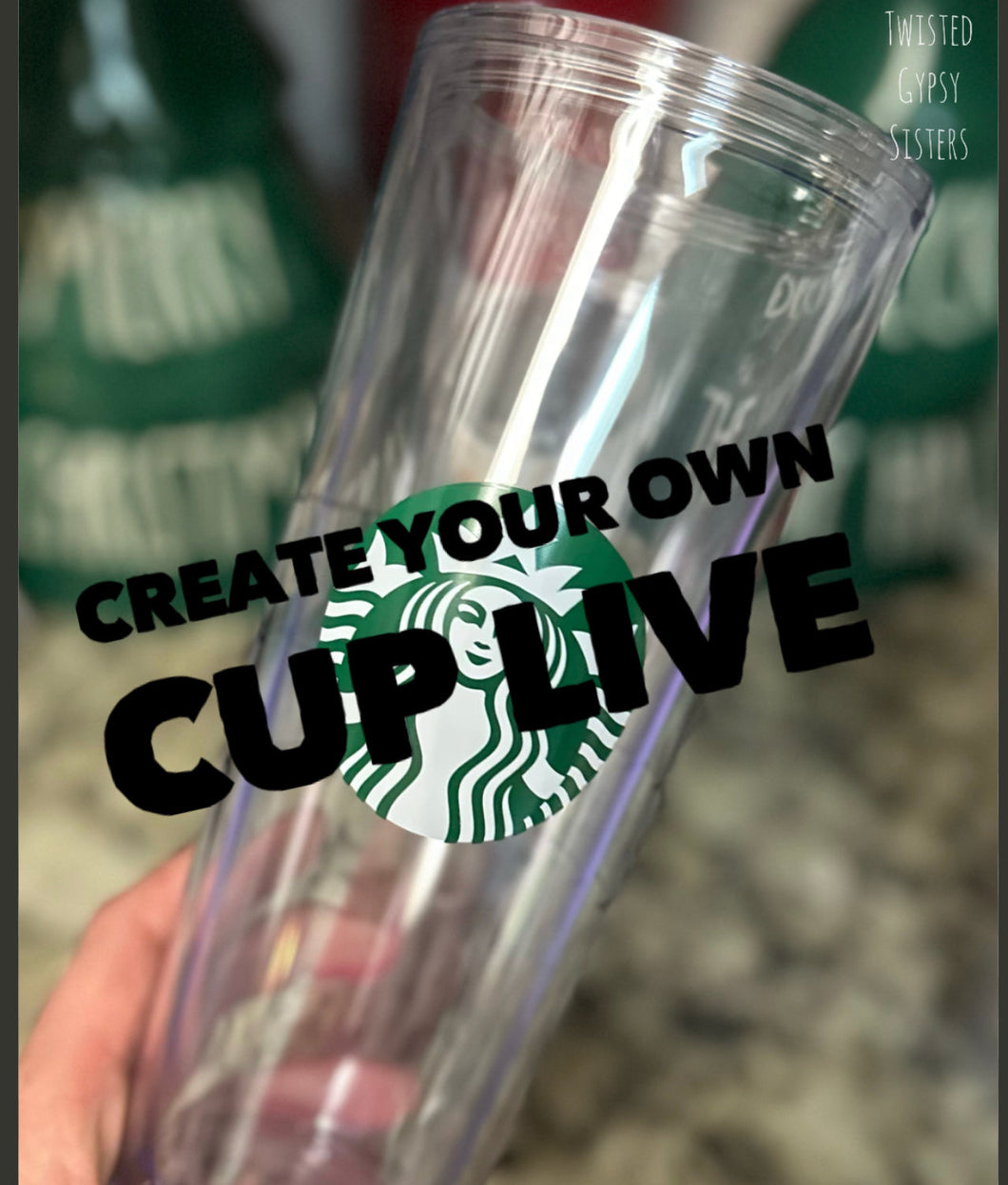 Epoxy overlay Create your own cup live. No