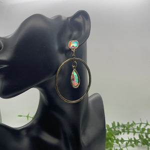 Hoop earrings with Crystal