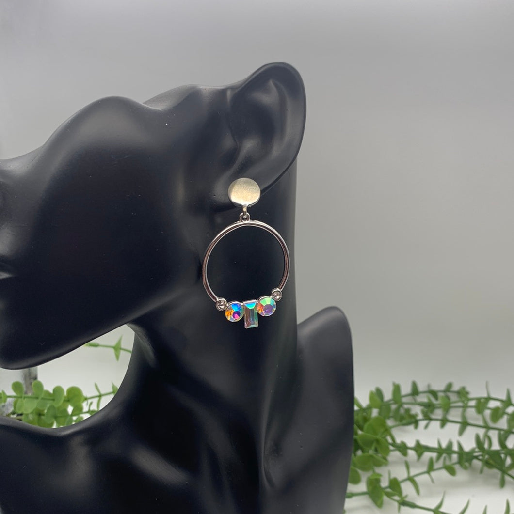 Hoop earrings with Crystal