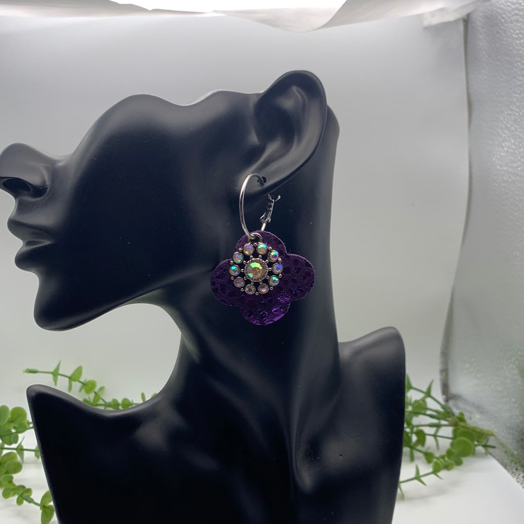 Purple Crystal earrings